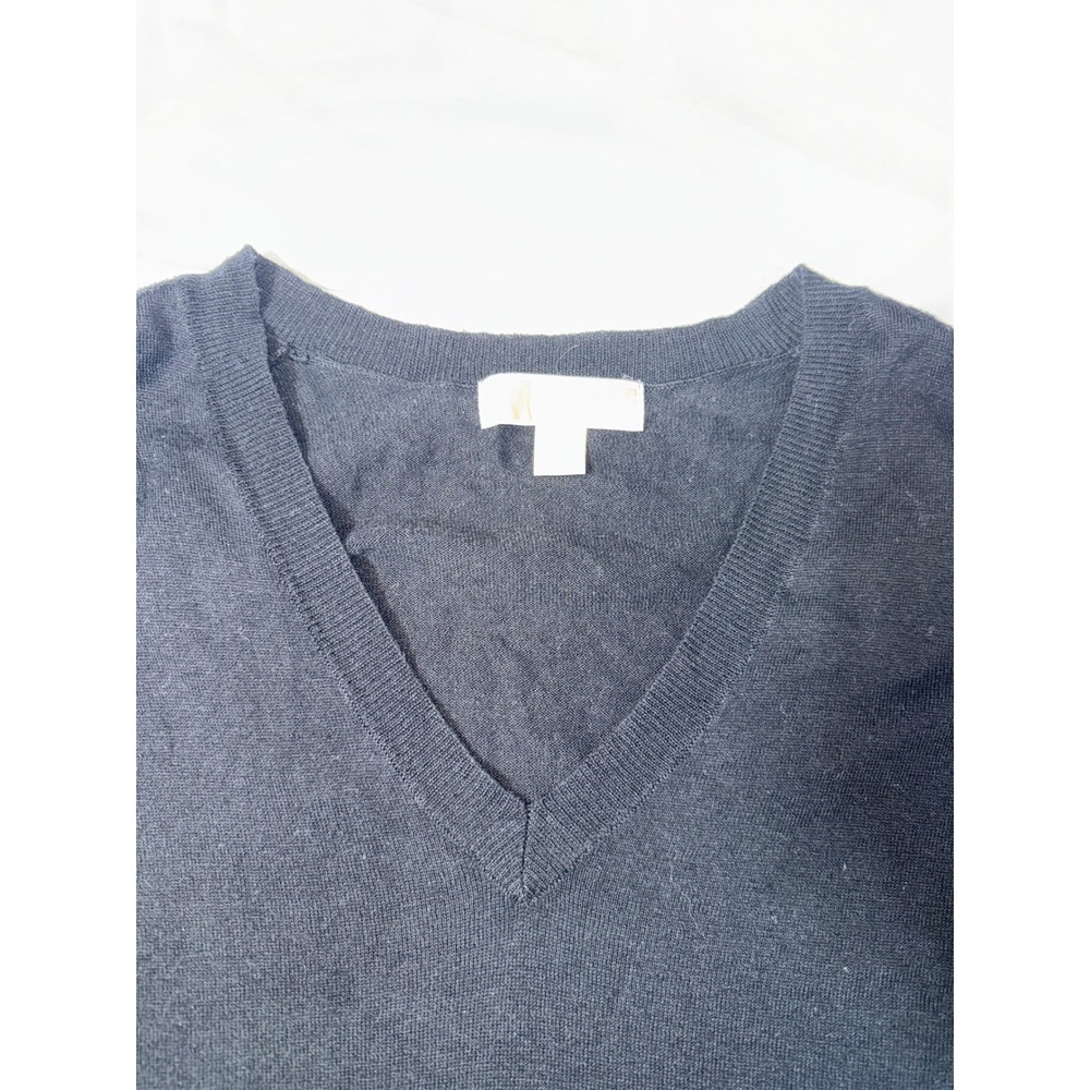 MICHAEL KORS Black V-Neck Long‎ Sleeve Sweater Top Women